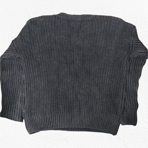 Forenza Victoria's Secret Gray V Neck Oversized Chunky Knit Sweater Size Small - Picture 11 of 11